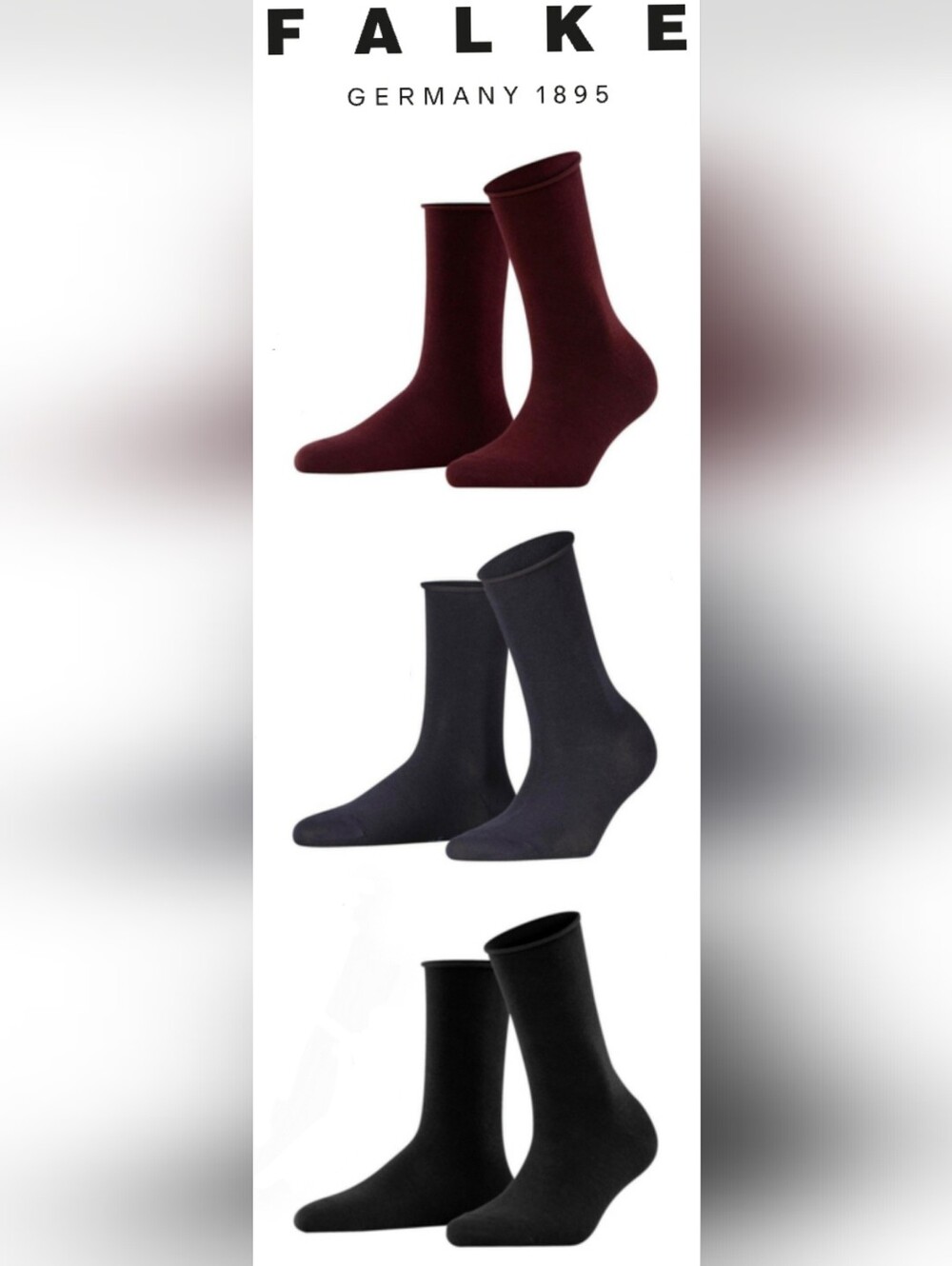 🧦 Falke Happy Box - 3 Pair Cotton Blend Socks Women's 8-10.5 US